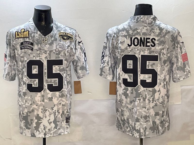 Men Kansas City Chiefs #95 Jones Camo 2025 Nike Salute to Service Limited NFL Jersey style 6->philadelphia eagles->NFL Jersey